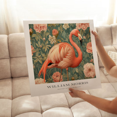 Animaux, reproduction d'art sans cadre William Morris Flamingo VI Cottage