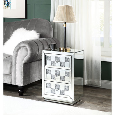 Meuble télé Glamour Miroir et Faux Diamants