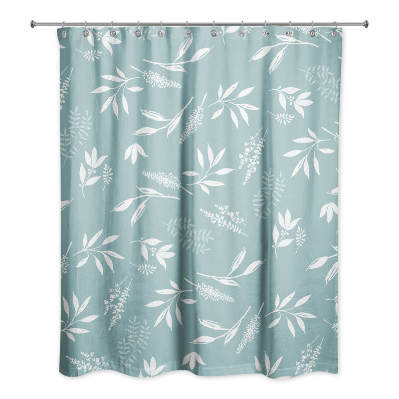 Rideau de douche simple Perine, Bleu sarcelle