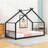 Charming House-Inspired Metal House Bed With Slats-327885164-327885153