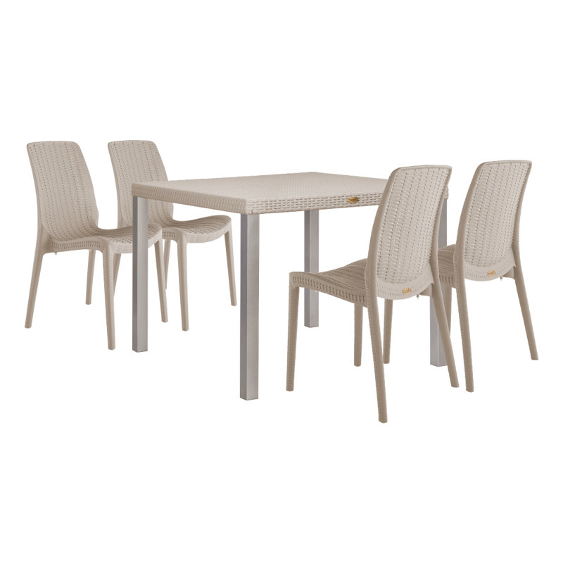 Ensemble repas extérieur pour 4 personnes 37,40 po Angelene, Beige