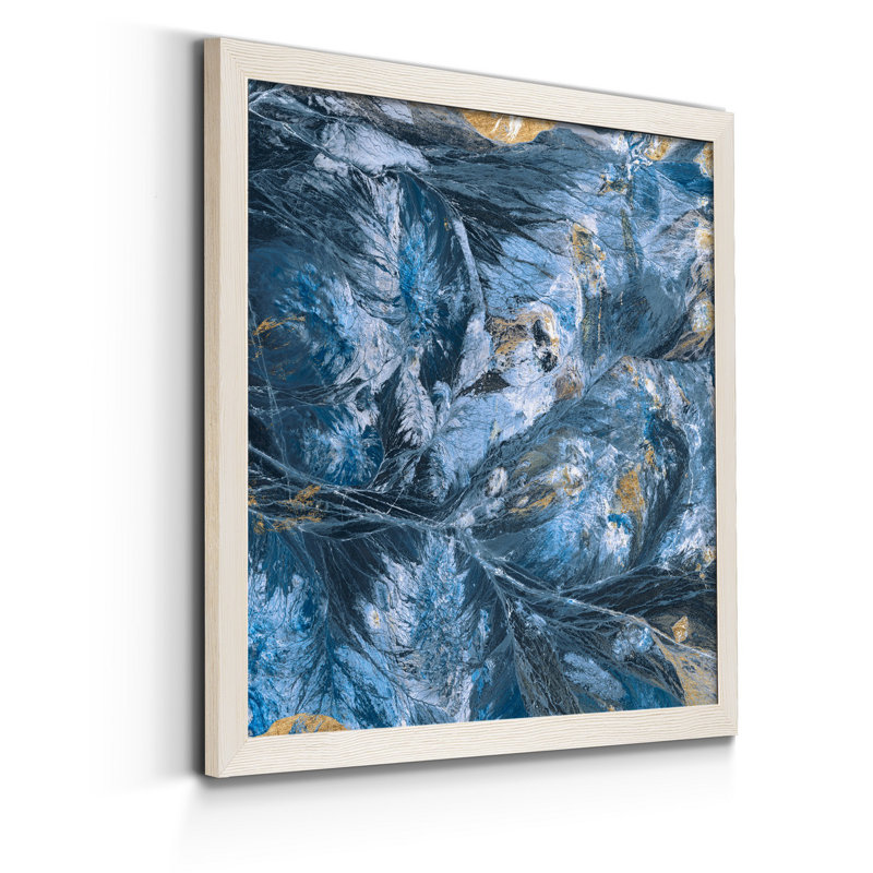 "Indigo I", reproduction d’art sur toile encadrée, Cadre blanc, H 17 po x l 17 po x P 1,5 po
