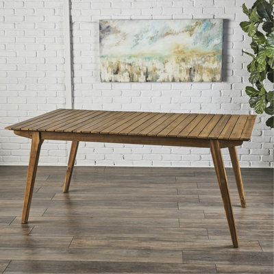 Table de salle à manger en bois 69 po - Finition pour un lieu de rassemblement extérieur élégant et solide dans des repas agréables