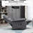 Power Lift Chair With Vibration Massage, Fabric Upholstered Recliner Chair For Elderly With Remote Control, Side Pockets, Grey