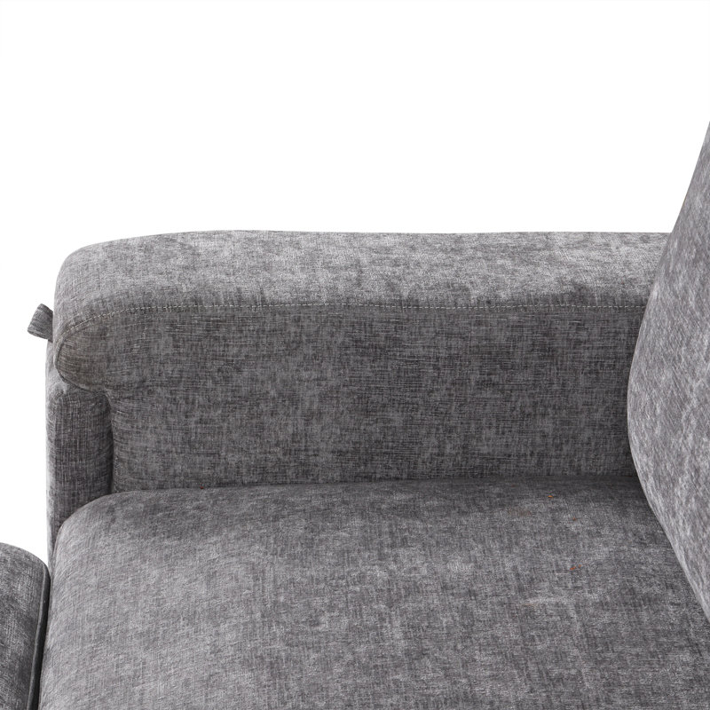 En forme de L avec port et coussins amovibles - Améliorez votre salon, bureau, prise de rangement supplémentaire gris pour l'élégance de la pièce