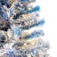 Sapin de Noël artificiel 6 pi avec neige - bleu, 750 pointes, électrique, ignifuge, branche de décoration intérieure de Noël électrique, stable, ornement