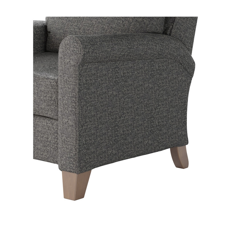 Fauteuil inclinable 2 pieds Pep, 100% polyester gris ardoise