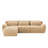 Spacious L-shaped Plush Fabric Sofas, Modern Design For Home Study
