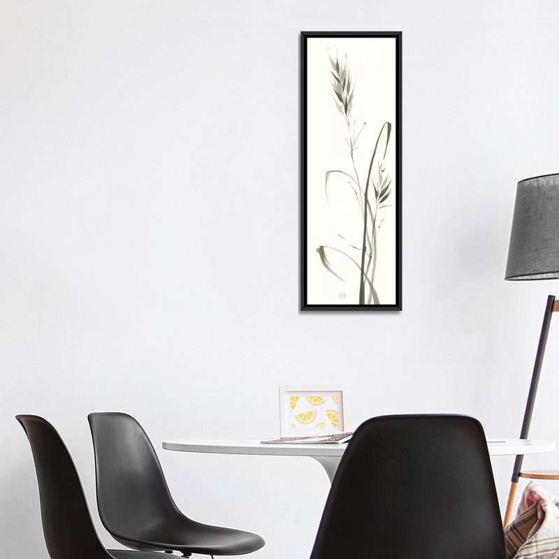 «Wild Grass II» par Chris Pasche - impression sur toile tendue, H 36 po x l 12 po x P 1,5 po, Toile avec cadre noir