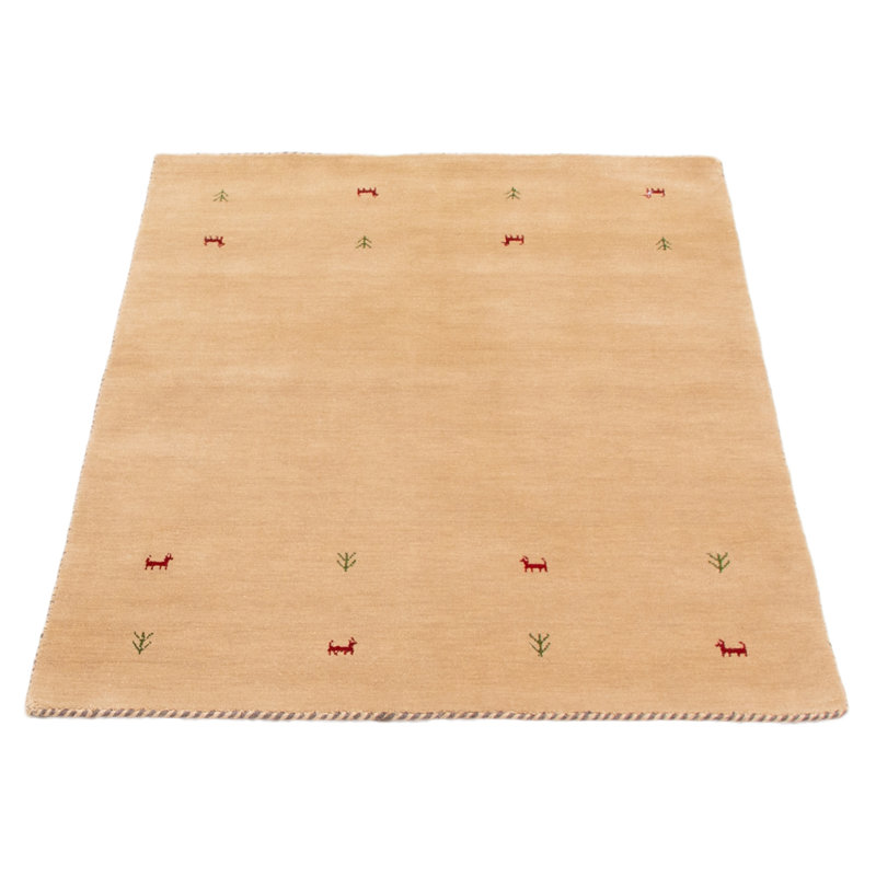 Kashkuli Gabbeh Beige Rug 3'10" x 5'5"