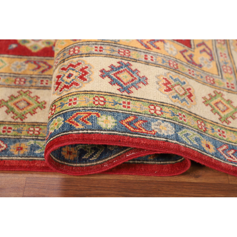Tapis géométrique Kazak fabriqué à la main 5