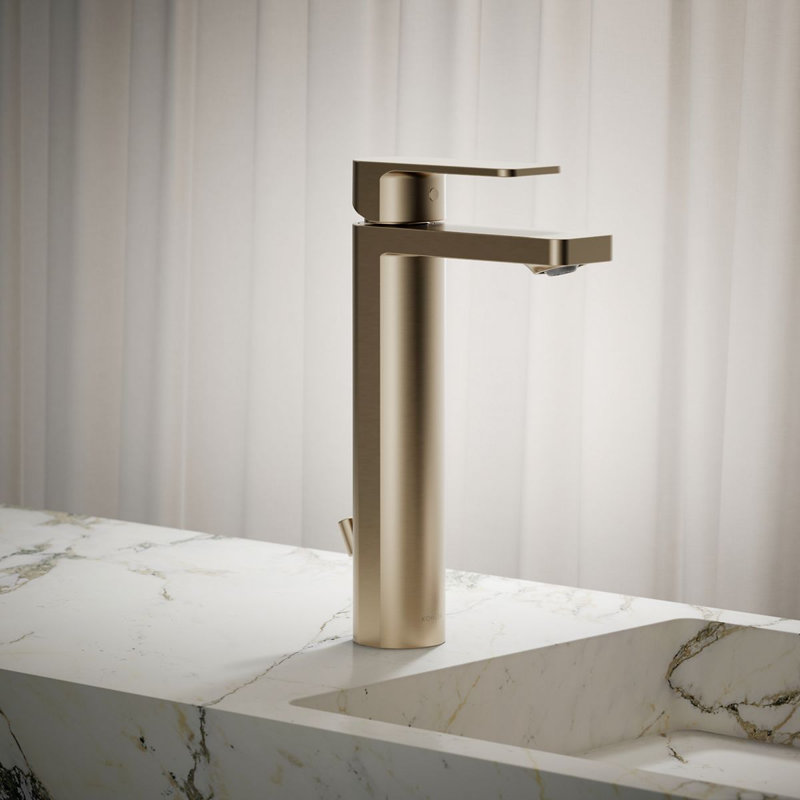 Parallel™ Tall Single-Handle Bathroom Sink Faucet, Single-Hole Faucet with Pop-Up Drain, 1.2 GPM, Polished Chrome, 1