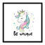 «Be Unique», impression sur papier licorne-47848656-47848664