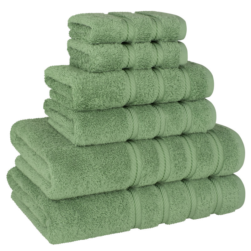 Ensemble de serviettes de bain 100% coton de qualité supérieure, collection 6 pièces Darcelle super douce et absorbante