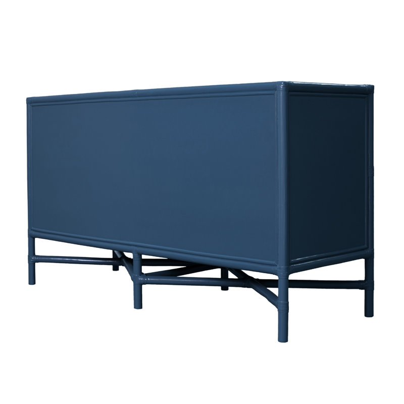 Venice 4 Drawers 54" W Double Dresser, Navy Blue