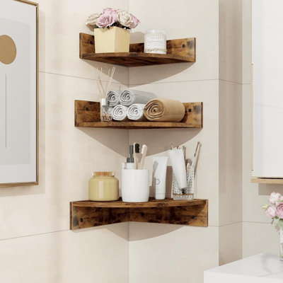 Solid Wood Corner Shelf