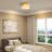2-Light 11.8" Modern Drum Round Glass Shade Flush Mount