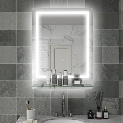 Neomi Rectangle Mirror with Shelves