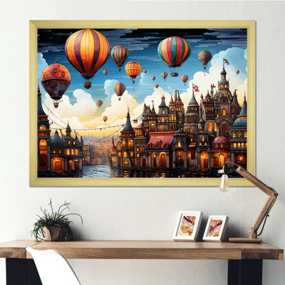 «Fantasy Air Ballon Village II - Montgolfière», art mural