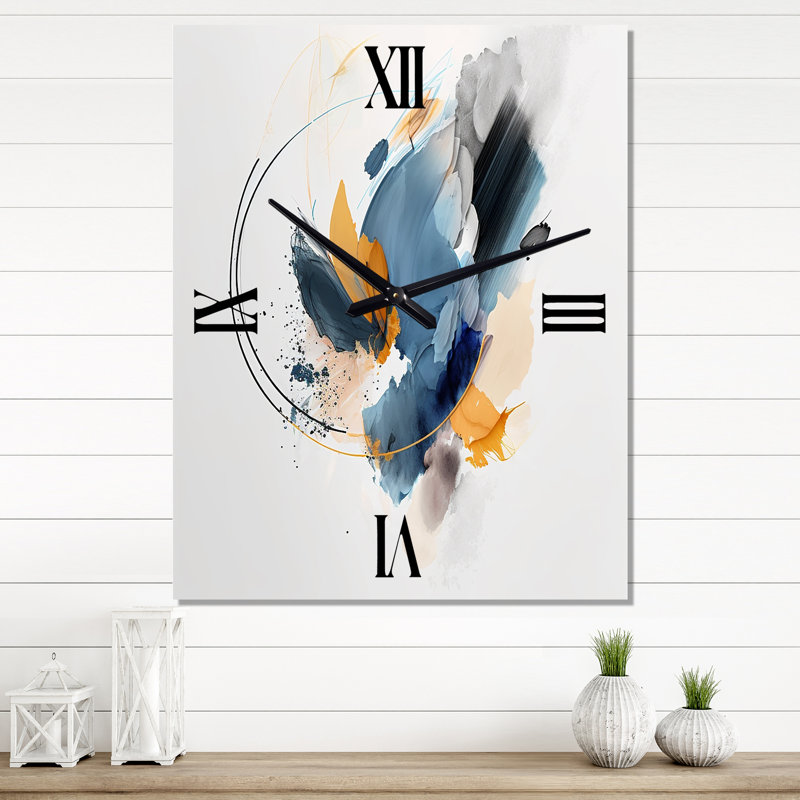Janece - Horloge murale abstraite, H 28 po x l 12 po x P 1 po