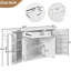 Buffet spacieux avec 4 portes, 1 tiroir, tablettes réglables et rangement latéral pour les salles à manger modernes-1520540272