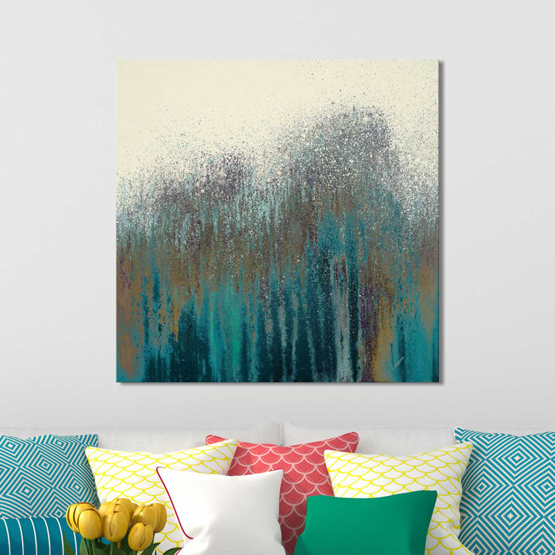 « bleu de bleu », reproduction d’art en acrylique sur toile, H 24 po x l 24 po x P 1 po