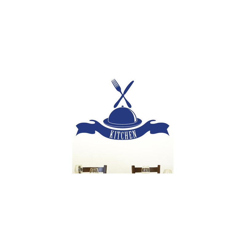 Food & Beverage Wall Decal, Medium, Dark Blue