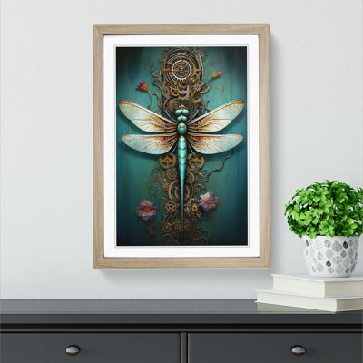 Dragonfly Romanticism Art - Framed Print