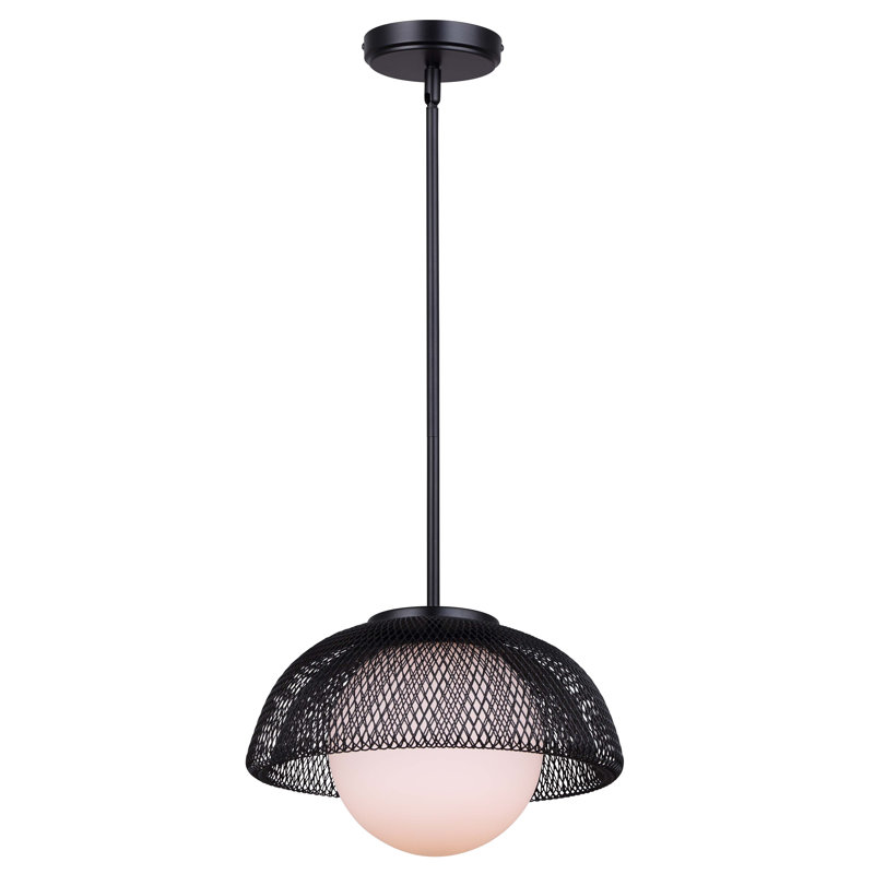 Luminaire suspendu noir à 1 lumière Cyrano