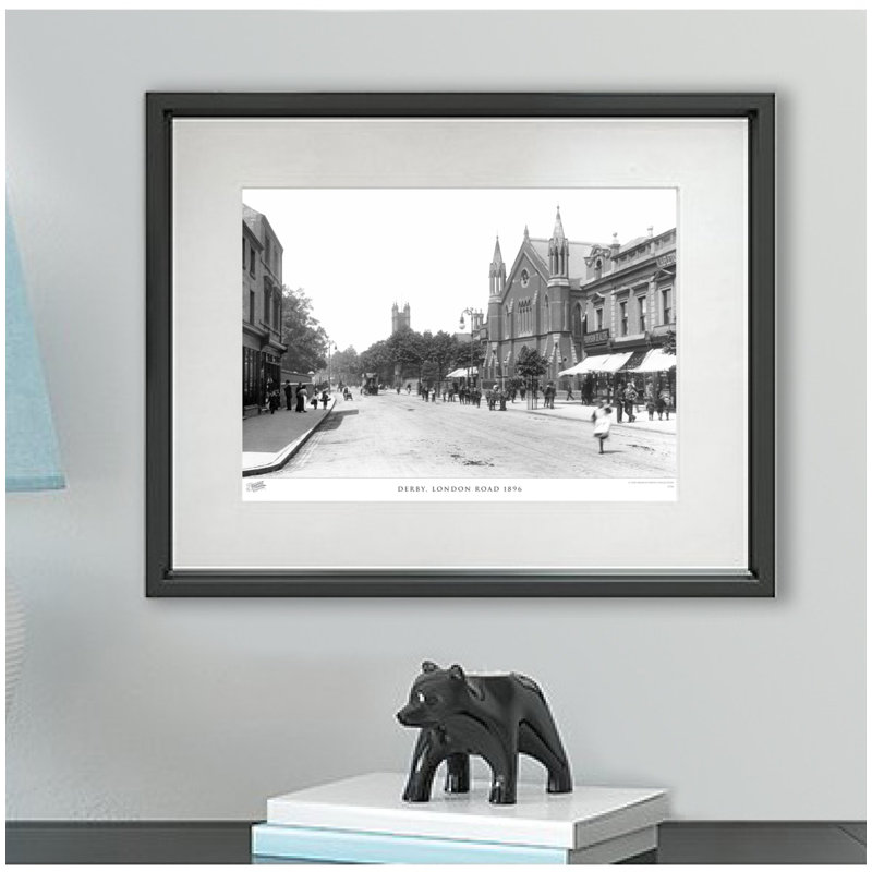 Derby, London Road 1896 - Single Picture Frame Print, 28cm H x 36cm W x 2.3cm D