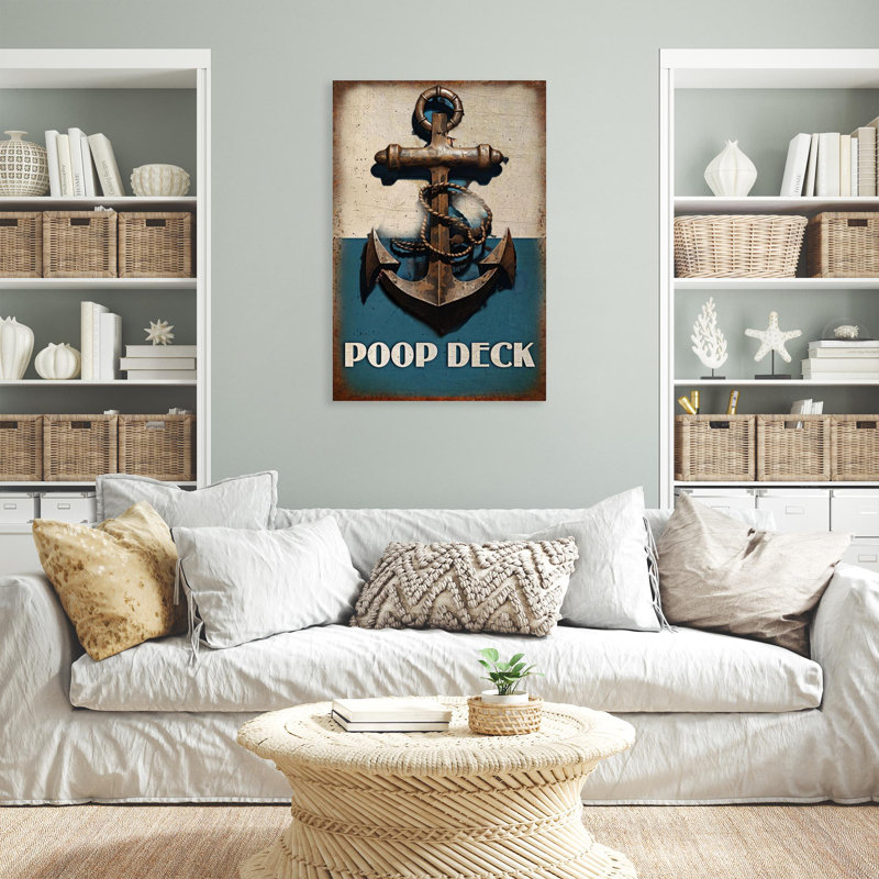 Anchor Poop Deck - 1 pièce, impression sur toile tendue, H 36 po x l 24 po x P 1,25 po