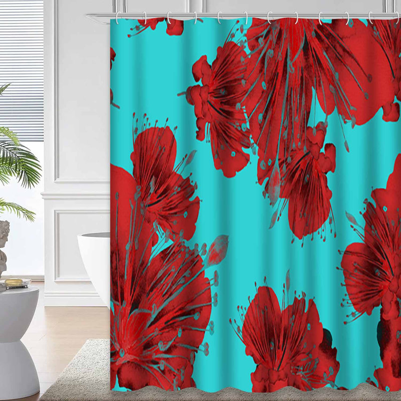 Rideau de douche Bold Flower, L 72 po x l 72 po