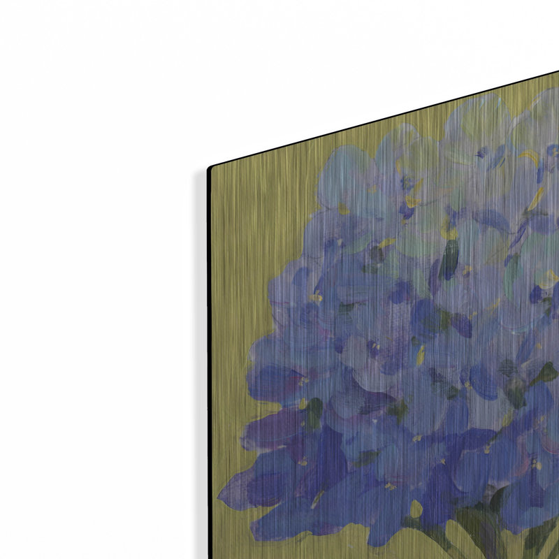 «Spring Hydrangeas II» par Tim O'Toole, art mural en métal, H 36 po x l 36 po