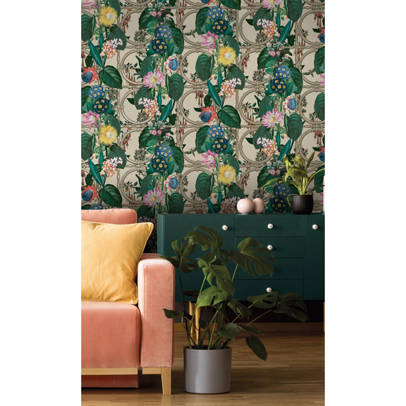 Rouleau de papier peint texturé L 33 pi x l 21 po, Beige