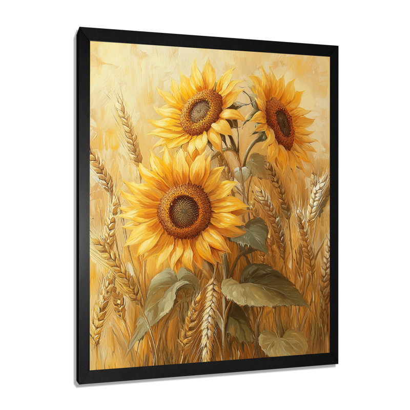 Divirgilio - Floral Wall Art Prints, Noir, H 20 po x l 12 po, Reproduction encadrée d'une seule photo