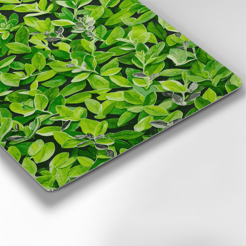 Aquarelle botanique 65, art mural vert en métal, H 20 po x l 16 po