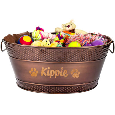 Grand panier de rangement en métal pour chien Trinx