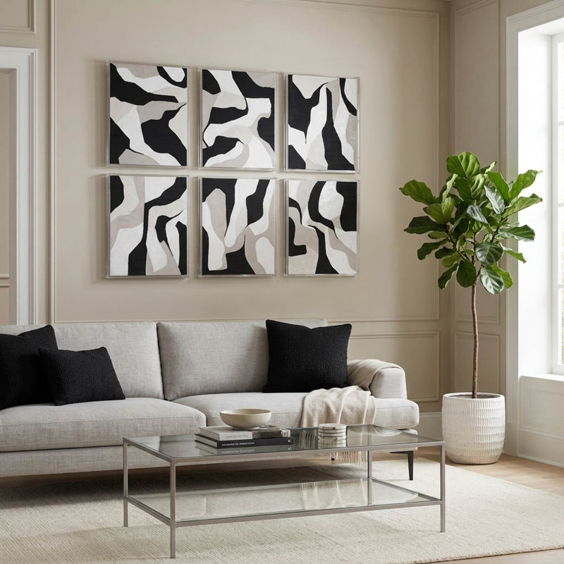 Acrylique encadrée sur toile acrylique encadrée pour décor de salon