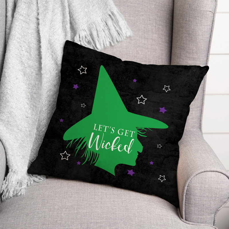  Lets Get Wicked Witch Throw Pillow
