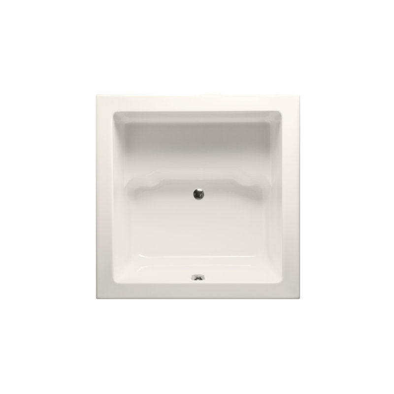 Lanikai 48" Biscuit Acrylic Drop-In Soaking Bathtub with Seat