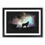 Howling Wolf with a Galaxy Forest - Picture Frame Graphic Art Print-56863502-56863505