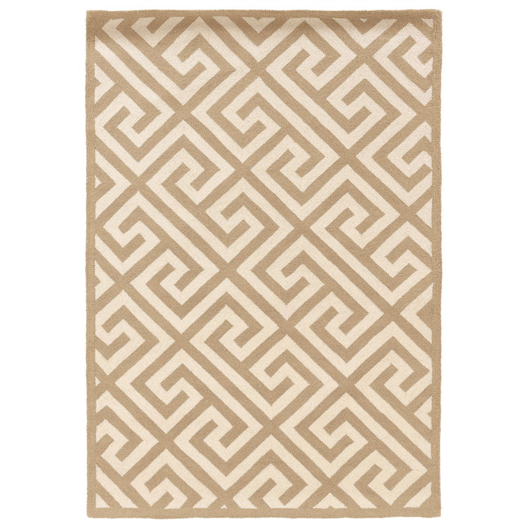 Hand Hooked Wool Geometric Indoor Rug