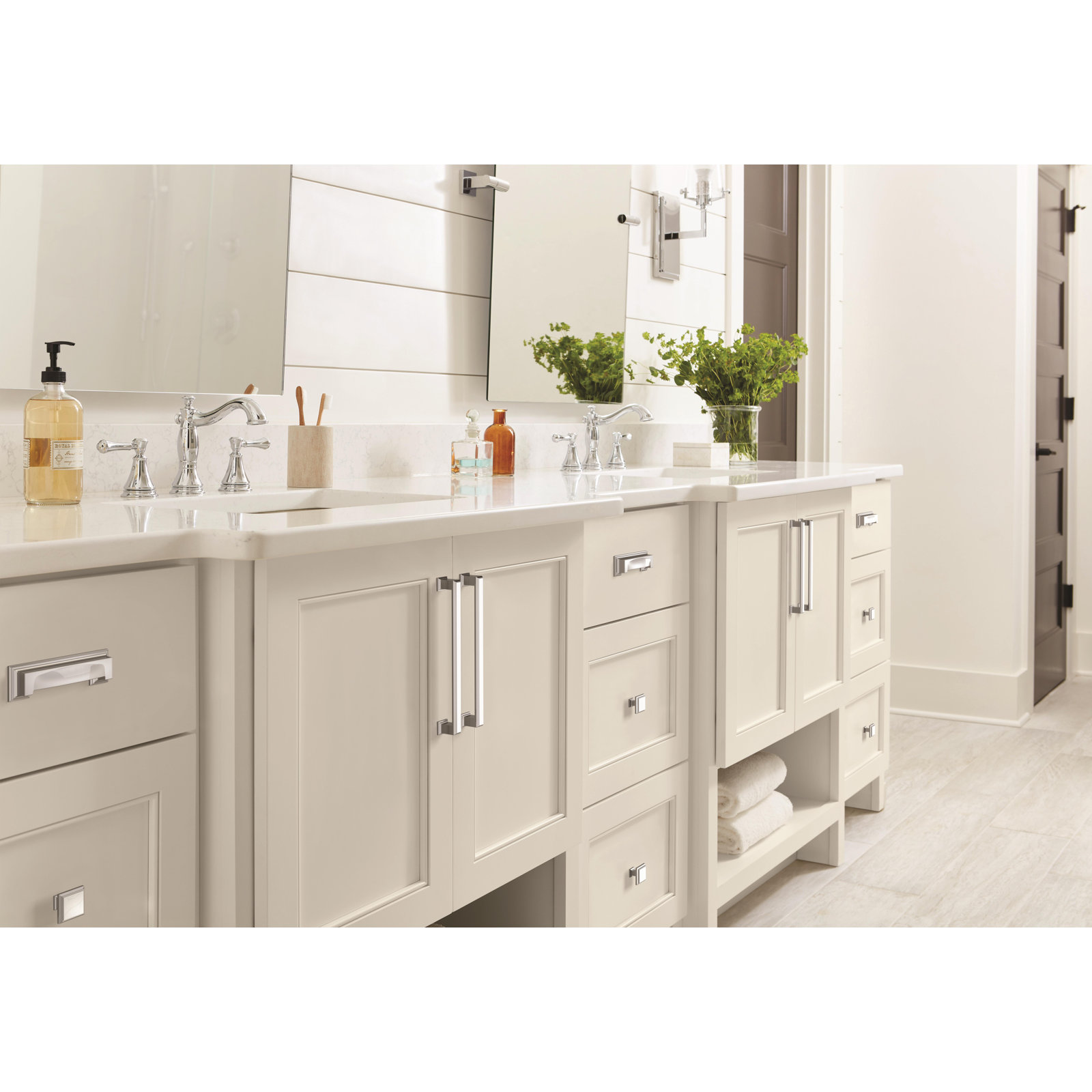 Appoint Square Cabinet Knob, Polished Chrome