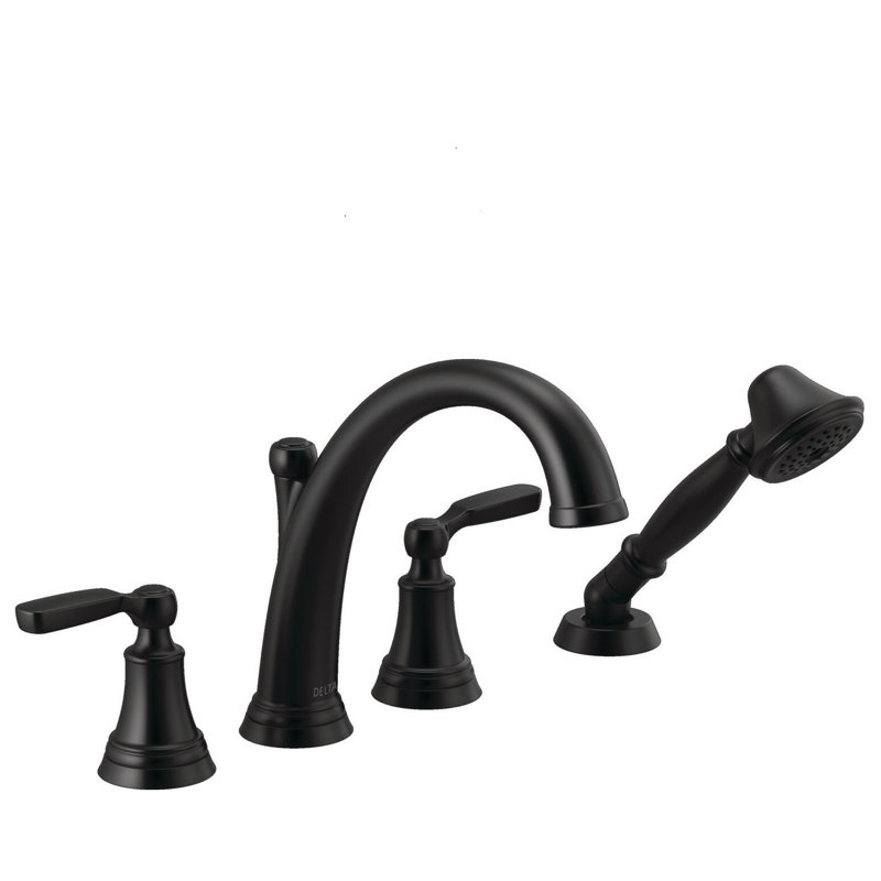 Robinet de baignoire à deux poignées à fixation sur le comptoir