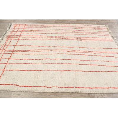 One-of-a-Kind 5'2" X 6'9" Wool Area Rug in Ivory