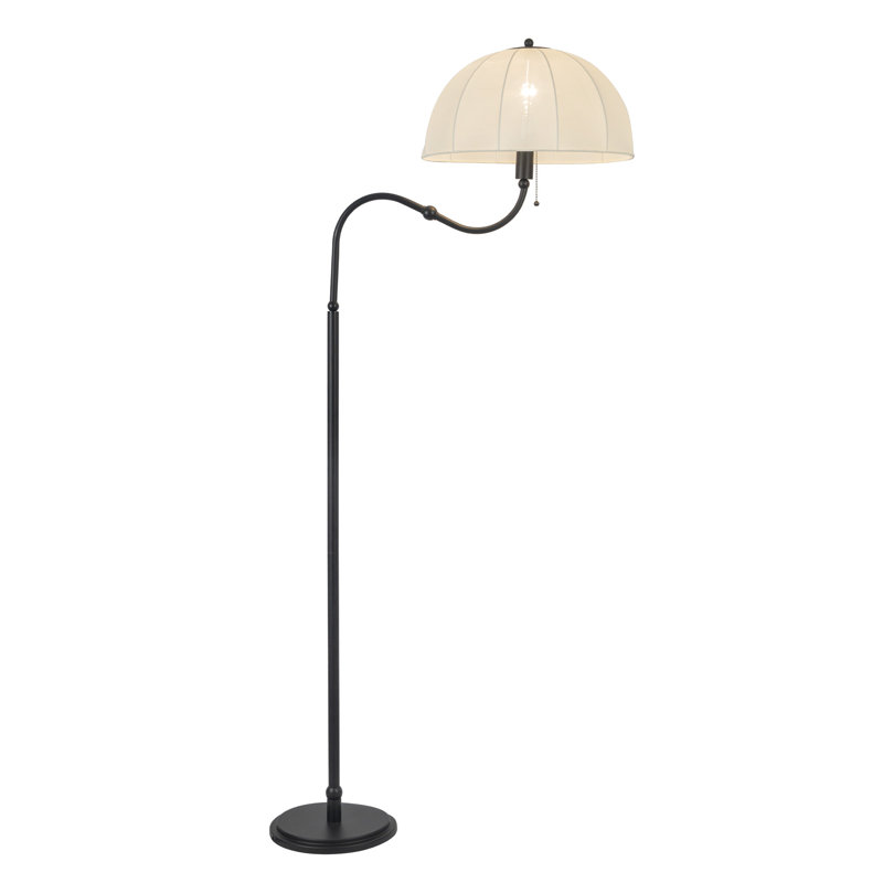 Lampe sur pied 68 po Crosby, Noir mat