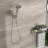 8 Hand Shower And 4.7" Rain Showerhead, Brushed Nickel Dual Kit Shower, Showerhead With 8 Modes, Handheld-121169512