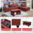 3-piece Synthetic Leather Sectional Sofa-436734137