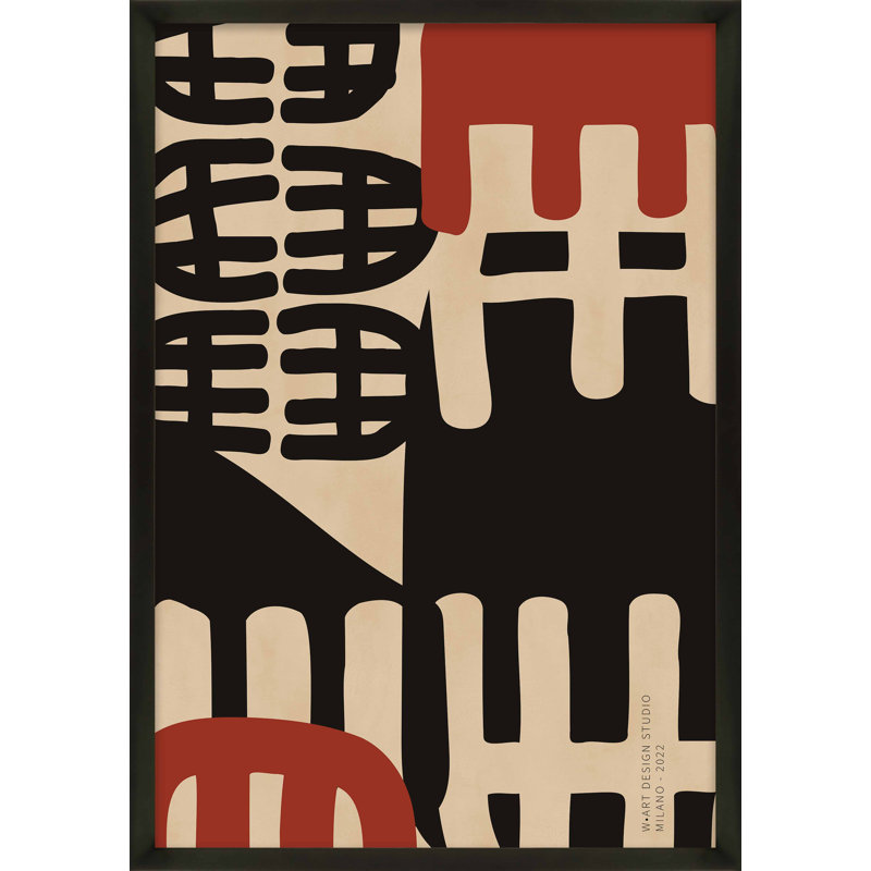 Bohemian Primitive 1 Print by Romina Gadler, Black Framed Paper, 25" H x 17.5" W x 1.25" D