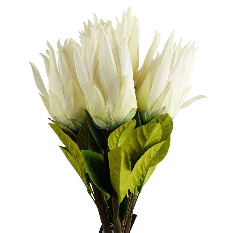 Plastic, Silk Artificial Arrangement, White